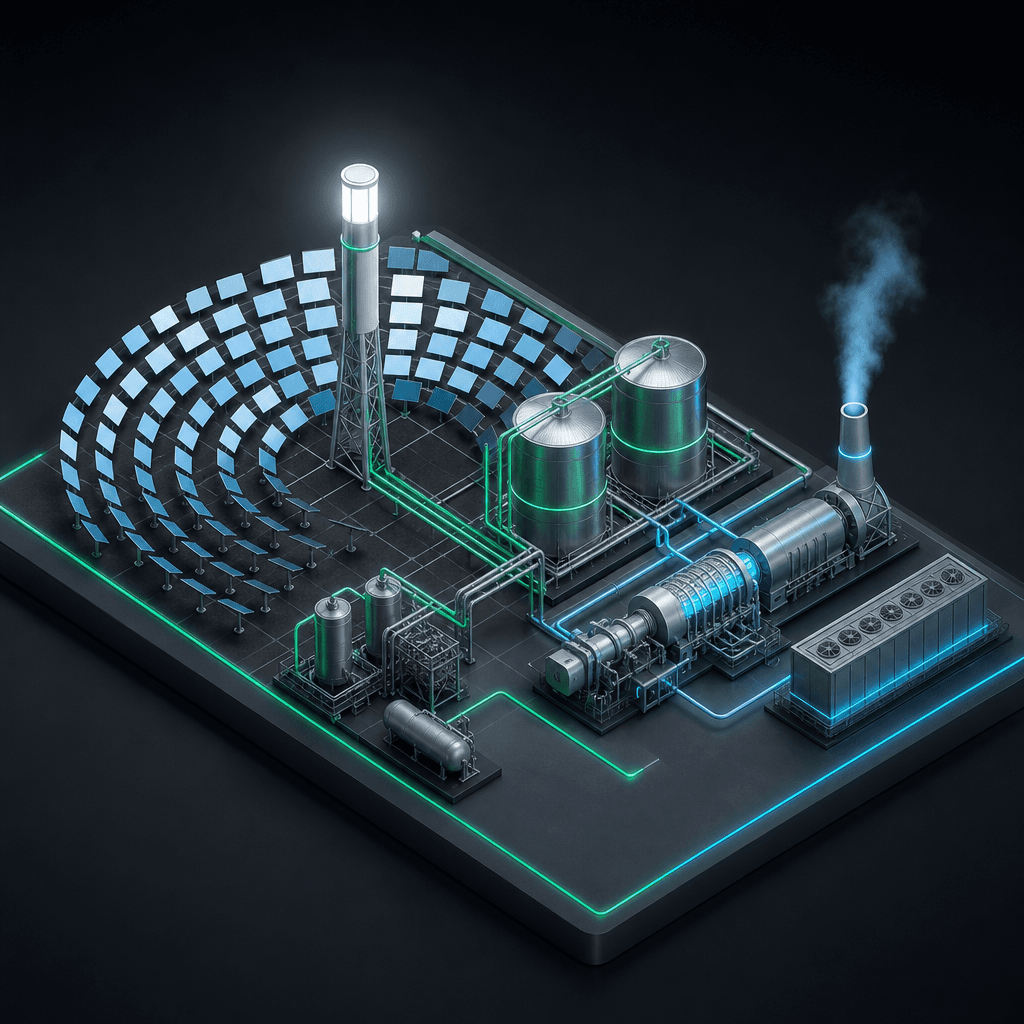Preview — CSP Plant Surface, Cost Breakdown & LCOE Calculator (DNI-based)